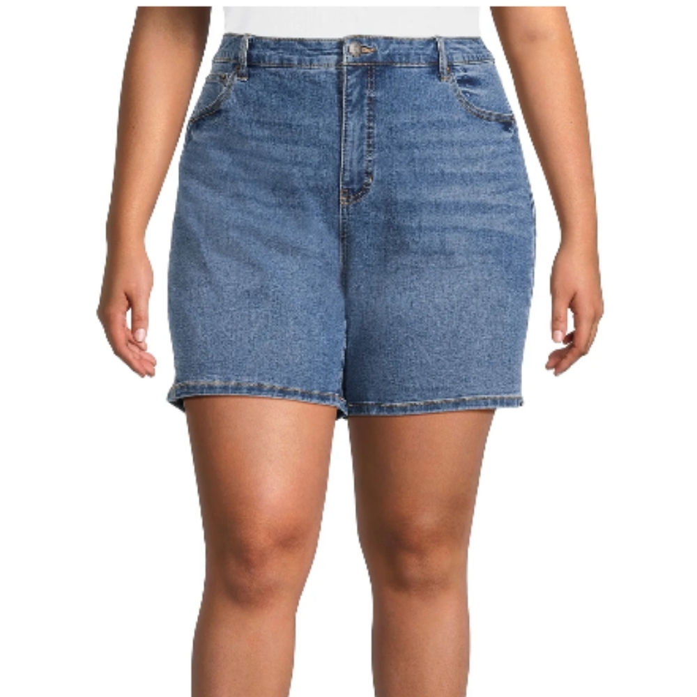 Classic Blue Denim Women's Shorts Size 4X